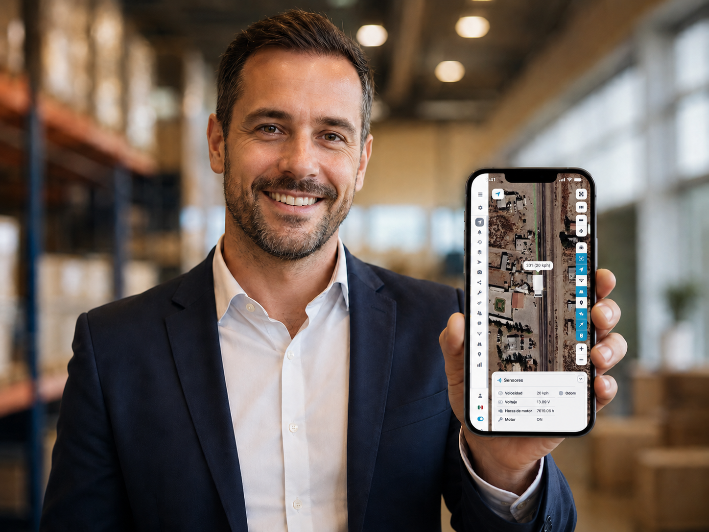 App GPS móvil con mapa en tiempo real