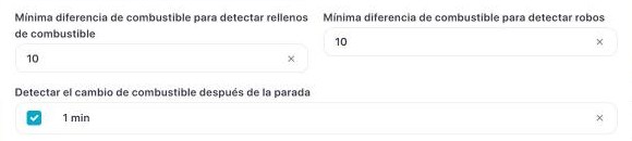 Detalle de los campos de mínima diferencia de combustible